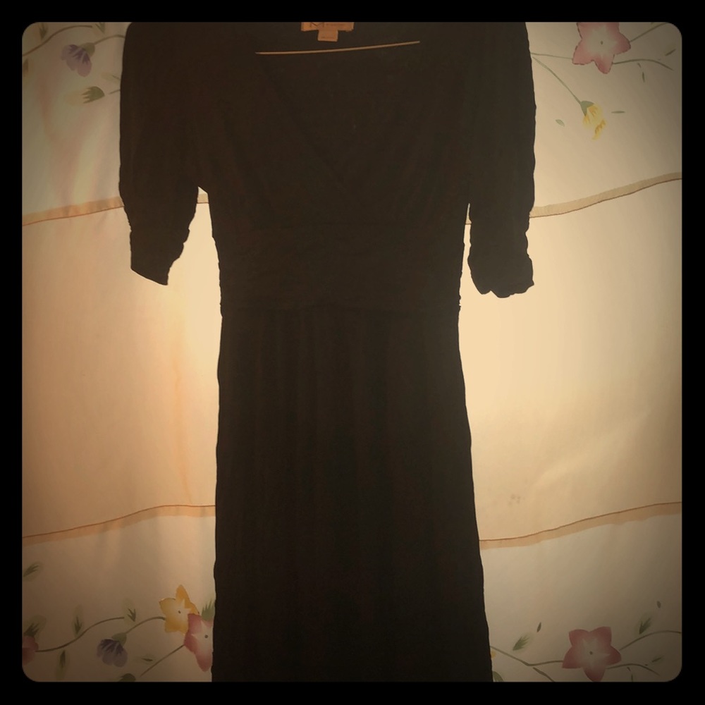 Silk black cocktail dress